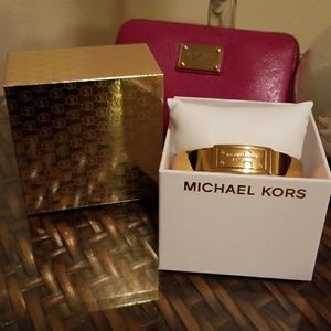 Michael Kors Gold Tone Logo Bracelet